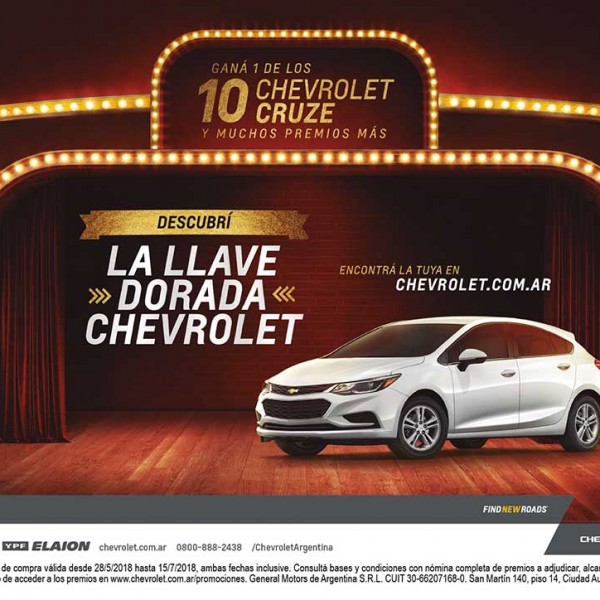 Chevrolet continúa con éxito su promoción “La llave dorada”, vigente hasta el 15 de julio en todo el país